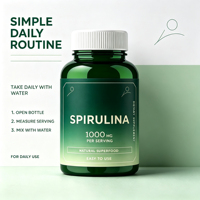 Supplément OEM de spiruline, capsules de spiruline et de chlorelle 1000mg