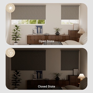 Stores enrouleurs motorisés électriques intelligents Tuya Allbright personnalisés avec télécommande, en <span class=keywords><strong>PVC</strong></span>, pour fenêtre - Product Image 1