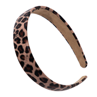 Nouveau gros bandeau imprimé léopard Vintage velours éponge rembourré bandeau cheveux accessoires pour femmes