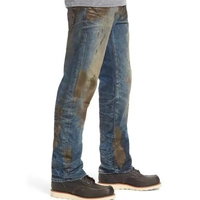 Nouveau Jean Droit en Denim de Marque 2025 pour Homme, Effet Peinture et Éclaboussures
