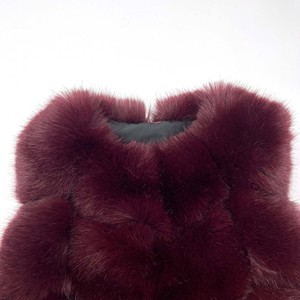 <span class=keywords><strong>Gilet</strong></span> con giacca di <span class=keywords><strong>pelliccia</strong></span> sintetica nera invernale di lunga durata personalizzata - Product Image 2