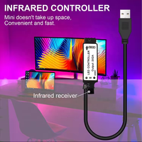 Smart LED 3M 5050 DC5V IP20 Kit de rétroéclairage TV RVB flexible Bande LED USB avec télécommande IR 44 touches