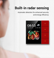Interruptor de Luz Inteligente Inalámbrico Zigbee TUOAN de 3.5 Pulgadas, Interruptor de Pared con 4 Relés y 8 Escenas de Atenuación, Compatible con Tuya