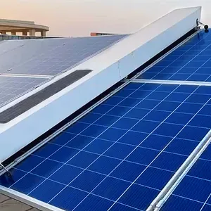 Robot cuci Panel surya Multifit 2023, stasiun tenaga surya Pembersih Panel ganda mesin sikat berputar untuk stasiun tenaga surya