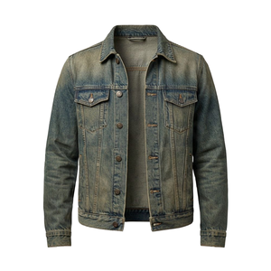 Chaqueta Bomber de Mezclilla Camuflada Vintage Personalizable Unisex con Cuello Vuelto, 100% Algodón, Prenda Exterior de Primavera con Logotipo Frontal Lavado - Product Image 1