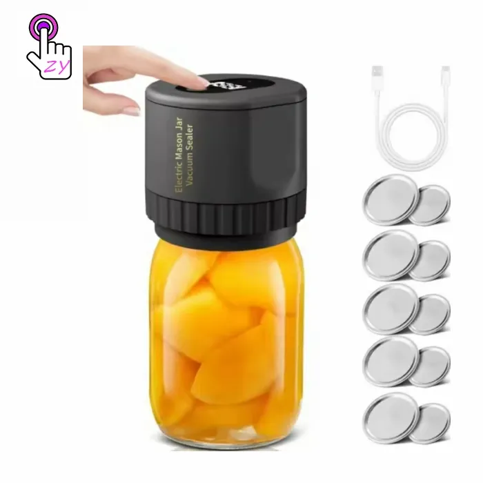 New Cordless Automatic Kit Food Storage Fermentation Wide and Regular Mouth Mason Jar Lids Electric Mason Jar Vacuum Sealer