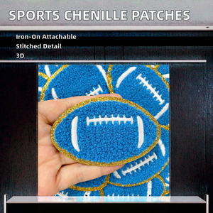 Parches de Chenilla con Brillo 3D Personalizados para Deportes, Bordados para Béisbol, Baloncesto, Fútbol, Rugby, para Ropa y Gorras - Product Image 2