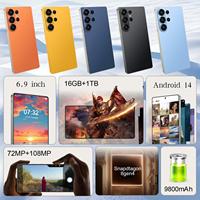Smartphone S26 Ultra 5G Layar Besar 6.9 Inci Android Octa Core Grosir Pabrik Baterai 7000-7999mAh Prosesor MediaTek