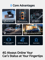 Caméra de tableau de bord mobile 2K à double objectif avec vision nocturne, enregistrement en boucle et surveillance de stationnement 24h/24, universelle pour voiture