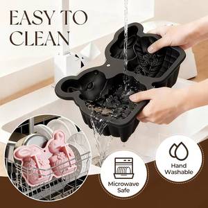 MUYULINS Factory Easter 2-Cavity Rabbit LFGB Platinum Grade Non-Stick Easy Release BPA-Free <b>Silicone</b> Mousse Cake Mold - Product Image 4