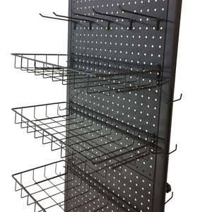 Tùy chỉnh cửa hàng phần cứng Công cụ đồ trang sức điện thoại di động Phụ Kiện Sticker bưu thiếp đồ chơi kim loại giỏ Pegboard hiển thị giá đứng - Product Image 3