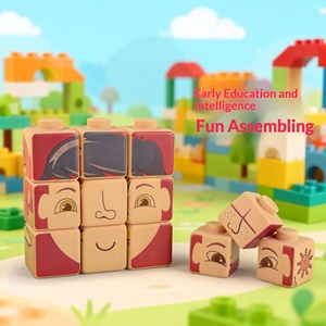 Cubi Magici per l'Educazione Precoce dei Bambini, Blocchi di Costruzione Quadrati in Gomma Morbida con Espressioni di Dinosauri e Animali, Puzzle Impilabile Musicale per Neonati - Product Image 5