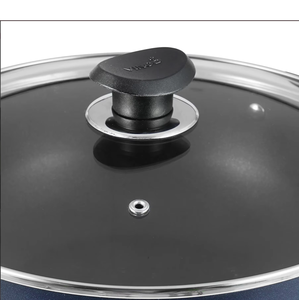 High-Performance Versatile Non-Stick Kadai <b>Set</b> with Tempered Clear Glass Lid, Strong Aluminium Base for Even Heating - Product Image 3