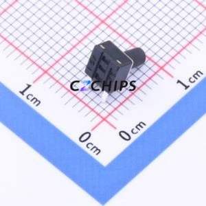 K2-1109DF-H4SW-04 Push Button Switch Through hole Component (THT) Switch Round Plunger 50mA 12V Black - Product Image 2