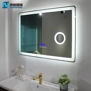 Fabrika doğrudan satış ev dekor duvara monte LED banyo Vanity işıklı büyütme ayna