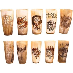 Vaso de Cuerno de Búfalo Natural Ecológico Hecho a Mano para Vino y Cerveza, Diseño Moderno y Lujoso, Capacidad Personalizable, para Servir Bebidas - Product Image 5