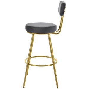 Ensemble de 2 chaises hautes de bar en métal, cadre en fer, pour la maison, le restaurant, la cuisine, vente chaude, luxe, personnalisées - Product Image 3