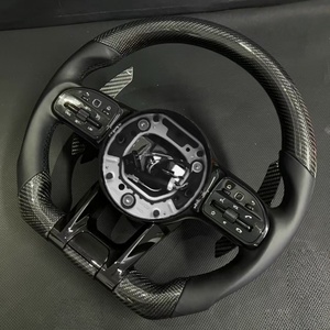 พวงมาลัยรถยนต์ทำจากคาร์บอนไฟเบอร์อะไหล่รถยนต์สำหรับเมอร์เซเดสเบนซ์ GT W190 C190 W205 W166 X167 W177 W290 C217 W222คาร์บอนไฟเบอร์ - Product Image 2