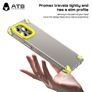 เคสโทรศัพท์มือถือ ATB คุณภาพสูง โปร่งใส กันน้ำ กันกระแทก ผลิตจาก TPU+PC สำหรับรุ่น 14/15/16 <span class=keywords><strong>Pro</strong></span> Max สีฟ้า - Product Image 2