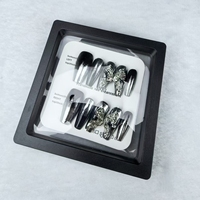 Clavos a presión lazo de metal negro accesorios 3D alta calidad reutilizable hecho a mano