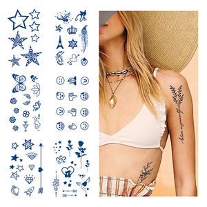 Shinein braccia gambe marrone pizzo impermeabile finto tatuaggio adesivi trasferimento corpo henné tatuaggio temporaneo per donne ragazze - Product Image 4