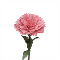 Bunga Peony Putih Pink Kepala Besar Sentuhan Alami Berkualitas Tinggi, Tangkai Tunggal Sutra Lateks, untuk Tahun Baru dan Pernikahan