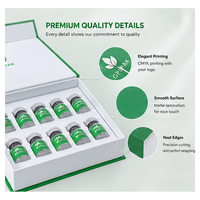 Boîtes d'emballage personnalisées pour flacons de peptides avec impression de logo, inserts EVA noirs et blancs, pour flacons de 3 ml et 20 ml