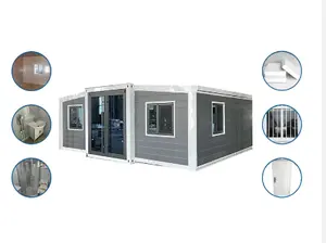 Ready-Made 40Ft 20Ft Light Steel Folding Prefabricated Shipping Container Expandable 5 Bedroom House/Villa Sale Office Exterior