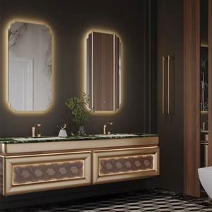 Mueble de Baño de Estilo Italiano de Lujo Ligero, Diseño Personalizado de Alta Gama, Mueble de Baño Doble con Espejo Inteligente Grande - Product Image 2