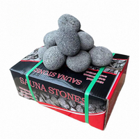 Batu Basalt Sauna Bentuk Oval Premium, Stabilitas Termal Baik untuk Sauna Uap