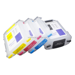 Cartouches d'encre rechargeables n° 82 11 compatibles avec <span class=keywords><strong>HP</strong></span> <span class=keywords><strong>DesignJet</strong></span> <span class=keywords><strong>111</strong></span> 111r A565A C4836 C4837 C4838 avec puce - Product Image 2