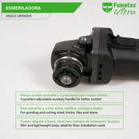 Meuleuse d'angle Fumetax Mini, moteur sans balais, couple élevé, outil de coupe de métal, meuleuse à vitesse variable, meuleuse d'angle filaire