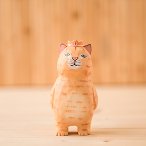 Figura de Gato Tallada en Madera de Tilo, Regalo de Cumpleaños, Adorno para Envío Directo DIY - Product Image 5
