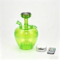 Chicha portable en acrylique Apple, incassable, avec lumière LED télécommandée, idéale pour les fêtes en extérieur et les cadeaux – Meilleures ventes