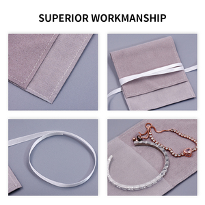 Oferta Especial: Bolsa de Joyería de Lujo OEM con Solapa, 8.5*8.5cm, de Poliéster de Alta Gama con Cinta, para Bodas y Moda, Personalizable - Product Image 3