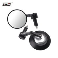 Rétroviseur de moto HD Premium, rétroviseur avant universel, style universel, filetage 10 mm, alliage d'aluminium, finition noire, garantie 12 mois, universel
