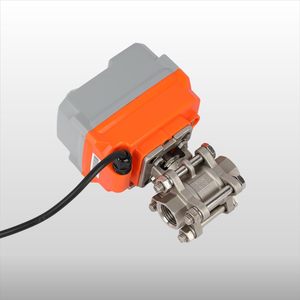 3-mảnh chủ đề kết nối V cổng Thiết bị truyền động điện van bi xử lý nước dòng chảy Wafer cạnh tranh kiểm soát dòng chảy OEM - Product Image 6