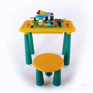 Children's Building Block Table With Interlocking Toy Desk For 4-6 Years Old Kids Study And Educational Play Set - Product Image 4