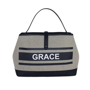 Bolsa de Mano de Lino para Mujer con Logotipo Personalizado, Bolsa de Yute Reutilizable para Regalo Promocional o Boda - Product Image 2