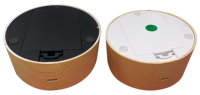 Lampe à LED variable 7 couleurs Grain de bois ronde USB enfichable ABS ronde Led veilleuse Base de lampe