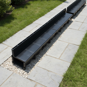 <span class=keywords><strong>Sistema</strong></span> <span class=keywords><strong>de</strong></span> <span class=keywords><strong>Drenaje</strong></span> Lineal Modular Francés para Jardín, Baño y Uso en Exteriores, Plástico, Alta Capacidad <span class=keywords><strong>de</strong></span> Flujo, Fácil Instalación Encastrable - Product Image 2