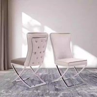 Ensemble de table à manger en pierre de luxe 6 places, mobilier de maison abordable, chaises portables de bonne qualité couleur beige