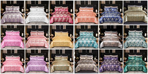 थोक घर संग्रह पुष्प मुद्रित 4 पीसी सेट बेड शीट सेट बेड शीट सेट बिस्तर पर दो तलोकेस लक्जरी बिस्तर - Product Image 5