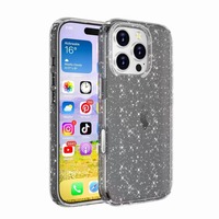 Vkoo Accessoires pour étui de téléphone portable pour iPhone 17 Pro Max Clear Glitter Antichoc TPU + PC Housse de téléphone pour iPhone 17 16 15 14