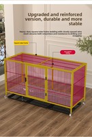 Jaula y gallinero para pollos de uso doméstico, de malla de alambre engrosada anti-visones, tubo cuadrado con ruedas para cría de pollos, espaciado de 2 cm