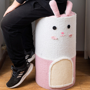 Colonne d'escalade pour chat <span class=keywords><strong>double</strong></span> couche intégrée moderne, arbre universel quatre saisons avec nid, maison fermée pour chat, quatre accessoires, carton chaud - Product Image 5