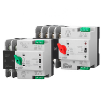 Onduleur PV double mode 2P personnalisable avec commutateur de transfert automatique ATS 4P, double alimentation manuelle et automatique, type CB et PC