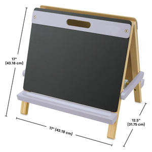 Planche à dessin pour enfants Chevalet en bois avec papier à dessin Montessori planche à <span class=keywords><strong>craie</strong></span> en bois massif pliable double panneau réglable - Product Image 2