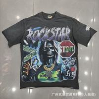 Nouveauté Été 2026 – T-shirts Unisexe Haut de Gamme en Coton Respirant à Manches Courtes avec Motifs Lettres et Cœurs pour le Commerce Transfrontalier