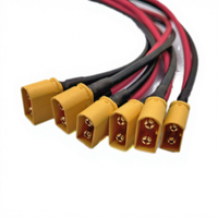 Adaptateur XT60 mâle-femelle, prise XT60H, 2 broches, contacts plaqués or, indice de protection IP40, 30A 500V, boîtier PA, connecteurs rectangulaires